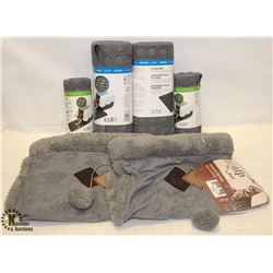 BOX OF ASSORTED SIZE LITTER MATS.