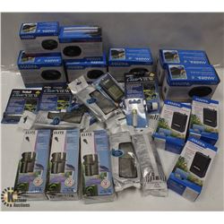 BOX OF ASSORTED AQUARIUM PIECES INCL AIR FILTERS,