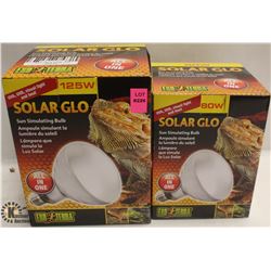 LOT OF 2 EXOTERRA SOLAR GLO SUN SIMULATING BULBS