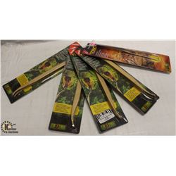 LOT OF 4 BAMBOO FEEDING TWEEZERS AND 1 STAINLESS