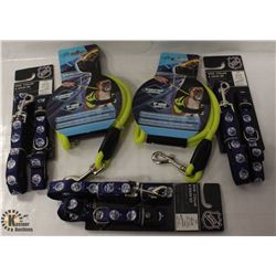 BAG WITH 3 NHL OILER BRANDED COLLAR & LEASH