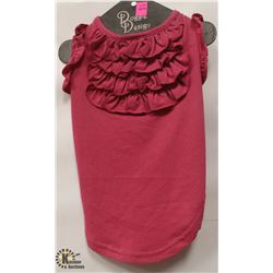 PINK RUFFLE PET SHIRT SIZE SMALL/MEDIUM.
