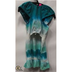 BLUE AND WHITE TIE-DYE COVERUP PET DRESS SIZE