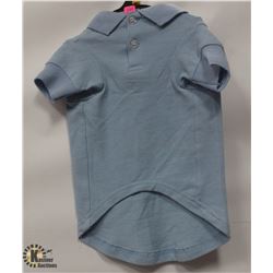 BASIC POLO PET SHIRT BLUE SIZE SMALL/MEDIUM.