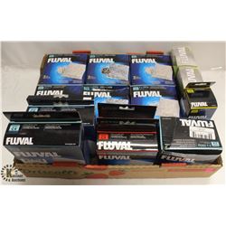 FLAT OF ASST FLUVAL ITEMS INCL AMMONIA REMOVER,