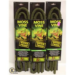 BUNDLE OF 3 LARGE EXOTERRA MOSS VINES, LARGE,