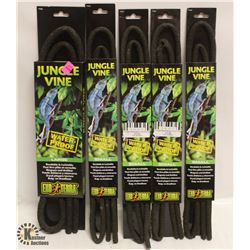 5 BUNDLES OF EXOTERRA JUNGLE VINES, LARGE & SMALL