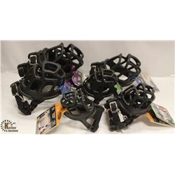 BOX OF ASSORTED ALPHA DOG MUZZLES.