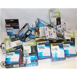 BOX OF ASSORTED FLUVAL PRODUCTS INCL AIR CONTROL