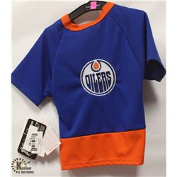 NHL OILERS PET JERSEY MESH SHIRT SIZE SMALL.