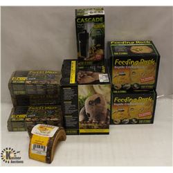 BOX OF ASSORTED TERRARIUM ACCESSORIES/ORNAMENTS