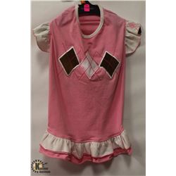 PINK, BROWN & WHITE PET DRESS SIZE LARGE.