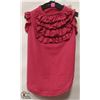 Image 1 : PINK RUFFLE PET SHIRT SIZE MEDIUM.