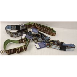 BAG OF 5 ASSORTED FABRIC COLLARS.