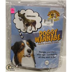 DOGGY WANNABE RHINOCEROS COSTUME SIZE SMALL