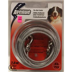 AVENUE 25FT TIE-OUT CABLE FOR XL DOGS.