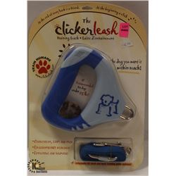 THE CLICKER LEASH FOR DOGS UNDER 25 LBS.