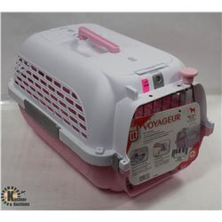 DOGIT PINK & WHITE VOYAGEUR SMALL PET CARRIER