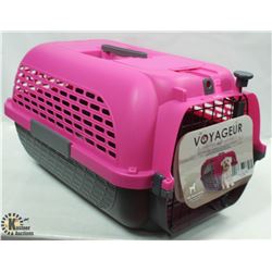 DOGIT PINK & GREY VOYAGEUR MEDIUM PET CARRIER