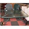 Image 1 : GLASS PATIO TABLE WITH 5 CHAIRS