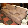 Image 1 : NEW BROWN MICROFIBRE 65" LOVE SEAT WITH 44" CHAIR.