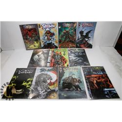 11 ASSORTED SPAWN COMIC BOOKS IN THE #50-75 ISSUE