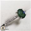 Image 3 : SILVER EMERALD CUBIC ZIRCONIA RING