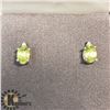 Image 1 : SILVER PERIDOT DIAMOND EARRINGS