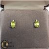 Image 2 : SILVER PERIDOT DIAMOND EARRINGS