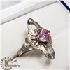 Image 3 : SILVER CUBIC ZIRCONIA PINK RING
