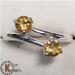 SILVER CITRINE RING