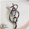 Image 1 : SILVER CUBIC ZIRCONIA PENDANT