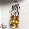 Image 1 : SILVER CITRINE DIAMOND PENDANT