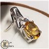 Image 3 : SILVER CITRINE DIAMOND PENDANT