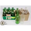 Image 1 : BOXES WITH VINTAGE 7 UP BOTTLES, COKE BOTTLES AND