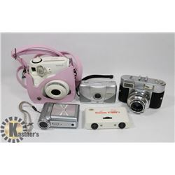 FLAT OF CAMERAS WITH VINTAGE CAMERA