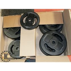 LOT OF ASSORTED WEIGHTLIFTING WEIGHTS