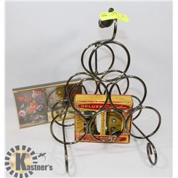 6 BOTTLE METAL WINE BOTTLE HOLDER SOLD WITH