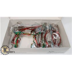 5 NEW XP 87 SAFETY GLASSES / CLEAR WITH RED FRAME