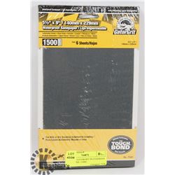 10 PACKS GATORGRIT WATERPROOF SANDPAPER / 1500G