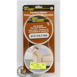 FURNITURE SLIDERS FOR CARPET,TILE & LINOLEUM /