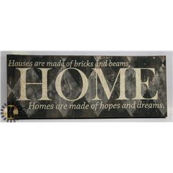NOVELTY CANVAS WALL DÉCOR -28"L X 8"W. HOME