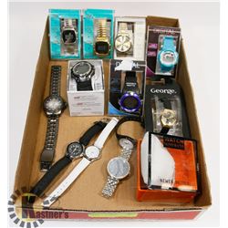 FLAT OF 12 WATCHES AND 1 STRAP