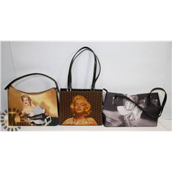 LOT OF THREE MARILYN MUNROE PURSES