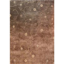 107) ROYAL 2012 BROWN, 7.9X7.9 MODERN CARPET,