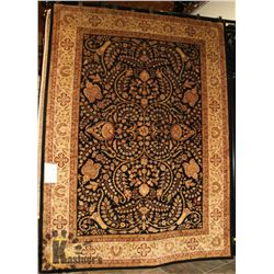 188) CASA WOOL SA512 BLACK/IVORY, 8X11 TRADITIONAL