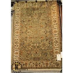 189) SUPER-AGRA 513 GREEN/BEIGE, 6X9 TRADITIONAL