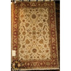 194) JAIPUR RED/IVORY, 6X9 TRADITIONAL CARPET,
