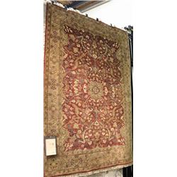 204A) JAIPUR WINE/BEIGE ZEIL, 6X9 TRADITIONAL