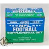 Image 1 : 1989 SCORE NFL FOOTBALL SUPPLEMENTAL SET.
